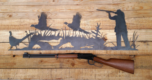 Pheasant Hunter Metal Art